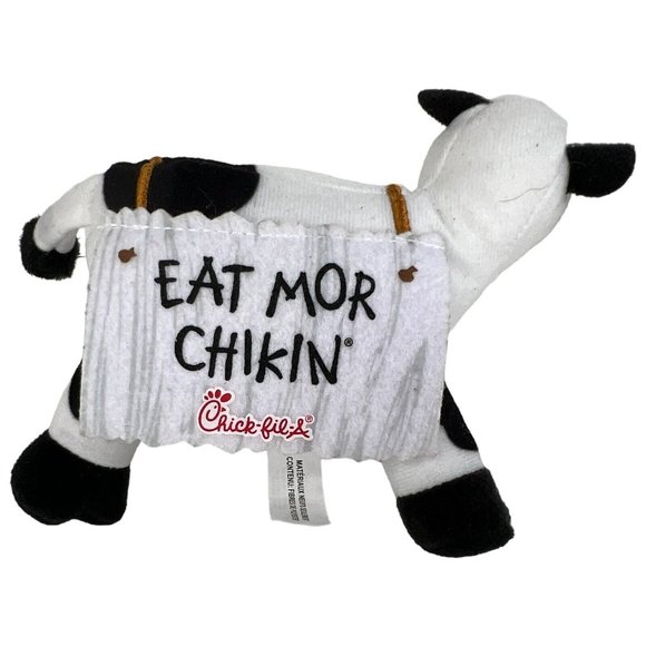 2 Chick Fil A Plush Cows Eat Mor Chikin More Chicken Stuffed Animal Toy Lot Set - Picture 4 of 12